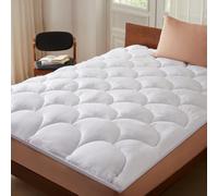 CASABEL Surmatelas 160 x 190 cm en Microfibre Rafraîchissante, Garnissage Fibre Creuse 600 GSM, 4 cm d’Épaisseur, Fixation Élastique - sur Matelas 2 Personnes 160x190