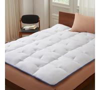 CASABEL Surmatelas Enveloppant en Microfibre Moelleuse, 160x200cm | Remplissage moelleux, Douceur durable, Maintien optimal, Confort quotidien, Piquage diamant, Lavable en machine, 2 personnes