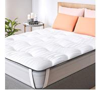 CASABEL Surmatelas Nuage 140 x 200 cm en Microfibre - Confort Optimal - Moelleux, Anti-acarien, Respirant- pour Matelas 2 Places