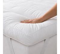 CASABEL Surmatelas Nuage 160 x 200 cm Extra Épais en Microfibre - Confort Optimal - Moelleux, Anti-acarien, Respirant- pour Matelas 2 Places Adulte et Enfant, Clic Clac, BZ