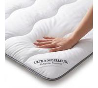 CASABEL Surmatelas Nuage en Microfibre, 1 Personne, 90x190cm | Confort moelleux, Microfibre respirante, Hypoallergénique, Garnissage homogène, Maintien par élastiques, Lavable en machine