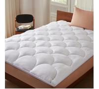 CASABEL Surmatelas Rafraîchissant 90x190 cm en Microfibre Gaufrée Premium Blanc - Garnissage Fibre Creuse 600 GSM Epaisseur 4 cm