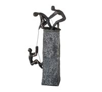 Casablanca Assistance Sculpture décorative en Poly - Figurine décorative Confiance - Bronze/Gris foncé - Hauteur 43 cm Largeur 18 cm