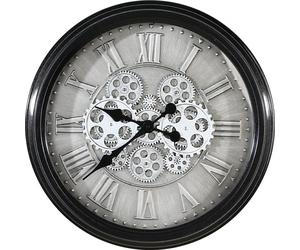 Casablanca by Gilde Horloge murale Factona argent antique, noir H. 53 cm,50339