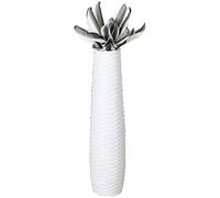 Casablanca Catania Ker.Vase Blanc H.100/D 25 cm