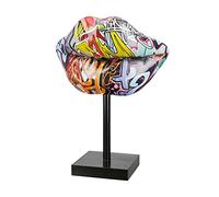 Casablanca Deko Sculpture Baiser au Design Street Art - en résine - Accessoire Décoration Salon Cadeau - Hauteur 26 cm