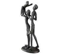 Casablanca Figurine décorative en Fer - Famille Mère Père Enfant - Cadeau de Naissance déménagement - Couleur : Marron Hauteur 20 cm