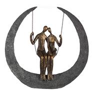 Casablanca Figurine décorative - Swing Poly/métal - Bronze - Hauteur : 30 cm