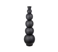 Casablanca Grand Vase décoratif, Moderne, Taille XL, en Fer, pour Herbe de la Pampa, Fleurs, Herbe de la Pampa, Couleur : Noir, Hauteur : 76 cm