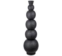 Casablanca Grand Vase décoratif, Moderne, Taille XXL, en Fer, pour Herbe de la Pampa, Fleurs, Herbe de la Pampa, Couleur : Noir, Hauteur : 112 cm