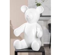 Casablanca Grande Figurine décorative Ours XL - Sculpture Moderne - Design Décoration Cadeau - Couleur : Noir - Hauteur : 45 cm