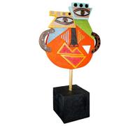 Casablanca Grande Figurine décorative XL - Visage en résine - Métal - Multicolore - Décoration Cadeau d'anniversaire - Hauteur 47 cm
