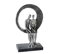 Casablanca modernes Design Sculpture Poly Gris Argent Hauteur 30cm