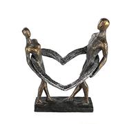 Casablanca modernes Design Sculpture Résine Bronze Gris Hauteur 31 cm