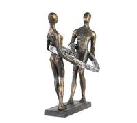 Casablanca modernes Design Sculpture Résine Bronze Gris Hauteur 31 cm | Un tendre symbole d'amour à partager. Trouve sa place au salon comme au bureau. Une jolie idée cadeau à offrir.