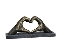 Casablanca Sculpture décorative Coeur de Mains - Amour - Poly Largeur 36 cm