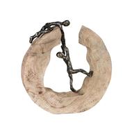 Casablanca Sculpture décorative en Bois d'aluminium Marron Bronze Hauteur 30 cm