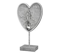 Casablanca Sculpture décorative en Forme de Couple en résine - Accessoire Cadeau de Mariage, fiançailles, Anniversaire - Couleur : Argent avec Paillettes - Hauteur 30 cm