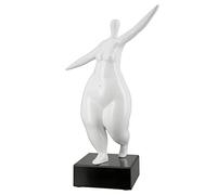 Casablanca Sculpture décorative Moderne XL Figurine Femme Lady - Statue Design Blanc Brillant - Hauteur 37 cm