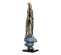 Casablanca Sculpture Growing Together en résine - Finition Antique - Bronze - Gris - Hauteur 38 cm x Largeur 8 cm - Motif Couple