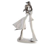 Casablanca - Sculpture Hold Me - en Poly Blanc/Argent Base Blanche H 32
