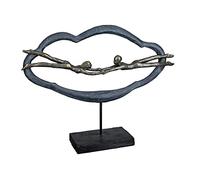 Casablanca Sculpture Love is in The Air Poly Gris 89383 - Largeur 41 cm Hauteur 32 cm