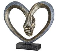 Casablanca Statue Hand in Hand, Résine Bronze 24 cm | Un tendre symbole d'amour à partager. Trouve sa place au salon comme au bureau. Une jolie idée cadeau à offrir.
