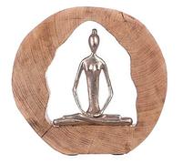 Casablanca Statue Yoga Health, Bois de Manguier 27 cm