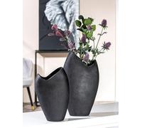 Casablanca Vase décoratif Moderne en Aluminium - Vase Moderne pour décoration de Salon - Cadeau d'anniversaire - Couleur : Anthracite - Hauteur : 33 cm