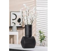 Casablanca Vase décoratif Moderne pour Herbe de la Pampa, décoration de Salon, Cadeau d'anniversaire, Couleur : Gris foncé, Anthracite, Hauteur 30 cm