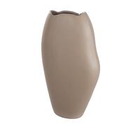 Casablanca Vase Décoratif - Vase à Fleurs en Aluminium Imperméable - Décoration Salon Automne - Décoration Anniversaire - Couleur Beige Marron - Hauteur 33cm