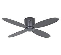 CasaFan ECO PLANO II 112 Ventilateur de plafond WiFi silencieux avec moteur CC extra plat, 6 vitesses avec télécommande, minuterie et contrôle par application, ventilateur de plafond pour pièces