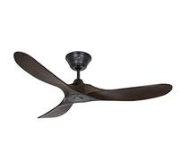 CASAFAN Ventilateur de Plafond 312217 Eco genuino 122 en Bois Massif Noyer/Noir Mat laqué