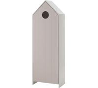 CASAMI Armoire 1 porte rose, profil rainuré vertical, finition MDF laqué
