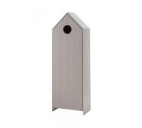 CASAMI Armoire 1 porte rose, profil rainuré vertical, finition MDF laqué