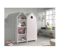 CASAMI Set 2 pcs. composé de : Armoire à étagères, armoire à 1 porte avec façade en rose