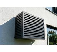 Casanoov Cache clim & pompe à chaleur ANETO aluminium gris avec face inférieure - taille M