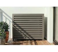 Casanoov Cache clim & pompe à chaleur ANETO aluminium taupe - taille M