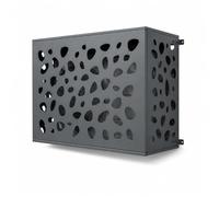Casanoov Cache Climatiseur Exterieur Gris avec Face Inférieure - Amaro Sunny 90x68x60 cm - Acier Galvanisé Protection - Compatible Clim & PAC Toutes Marques - Design Galets Moderne - Montage Facile