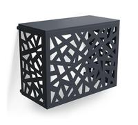 Casanoov Cache Climatiseur & Pompe À Chaleur ANETO RUIVO Taille M 107 x 71 x 83 cm - Aluminium Thermolaqué Gris RAL 7016 - Qualicoat - Pose Murale Ou Au Sol - Compatible Toutes Marques - Kit