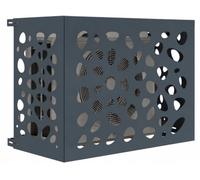 Casanoov Cache Climatisseur Extérieur Amaro Sunny Taille S 90 x 68 x 60 cm - Acier Gris Anthracite Motif Galets - Protection Solide Élégante Design Unité Extérieure Pompe À Chaleur Durable