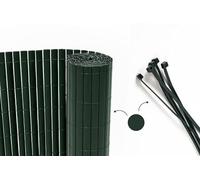 CASANOOV Canisse PVC VISO Brise Vue Occultant 95% 500x180 cm 5x1,8 m 9m² Vert Résistant Anti-UV Haute Densité 1,6kg/m² Lames 30mm Protection Intimité Jardin Terrasse Balcon Fil Métallique PE