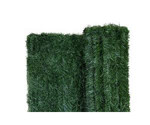 CASANOOV Haie Artificielle PICO 300x180 cm (3x1,8 m - 5 m²) PVC 2 Tons Vert - Occultation 95% - 129 Brins Réalistes - Traitement UV30 - Brise Vue Terrasse Jardin avec Attaches Incluses