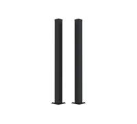 Casanoov Lot de 2 poteaux en fer CARMO 10x10cm H.145cm noir