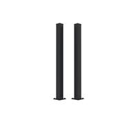 Casanoov Lot de 2 poteaux en fer CARMO 10x10cm H.145cm noir