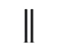 Casanoov Lot de 2 poteaux en fer CARMO 10x10cm H.165cm noir