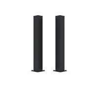Casanoov Lot de 2 poteaux en fer CARMO 15x15cm H.125cm noir