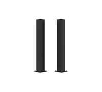 Casanoov Lot de 2 poteaux en fer CARMO 15x15cm H.125cm noir