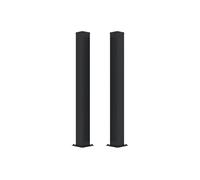 Casanoov Lot de 2 poteaux en fer CARMO 15x15cm H.165cm noir