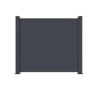 Casanoov Panneau de clôture 1,9m NIESEN H.170cm aluminium Gris